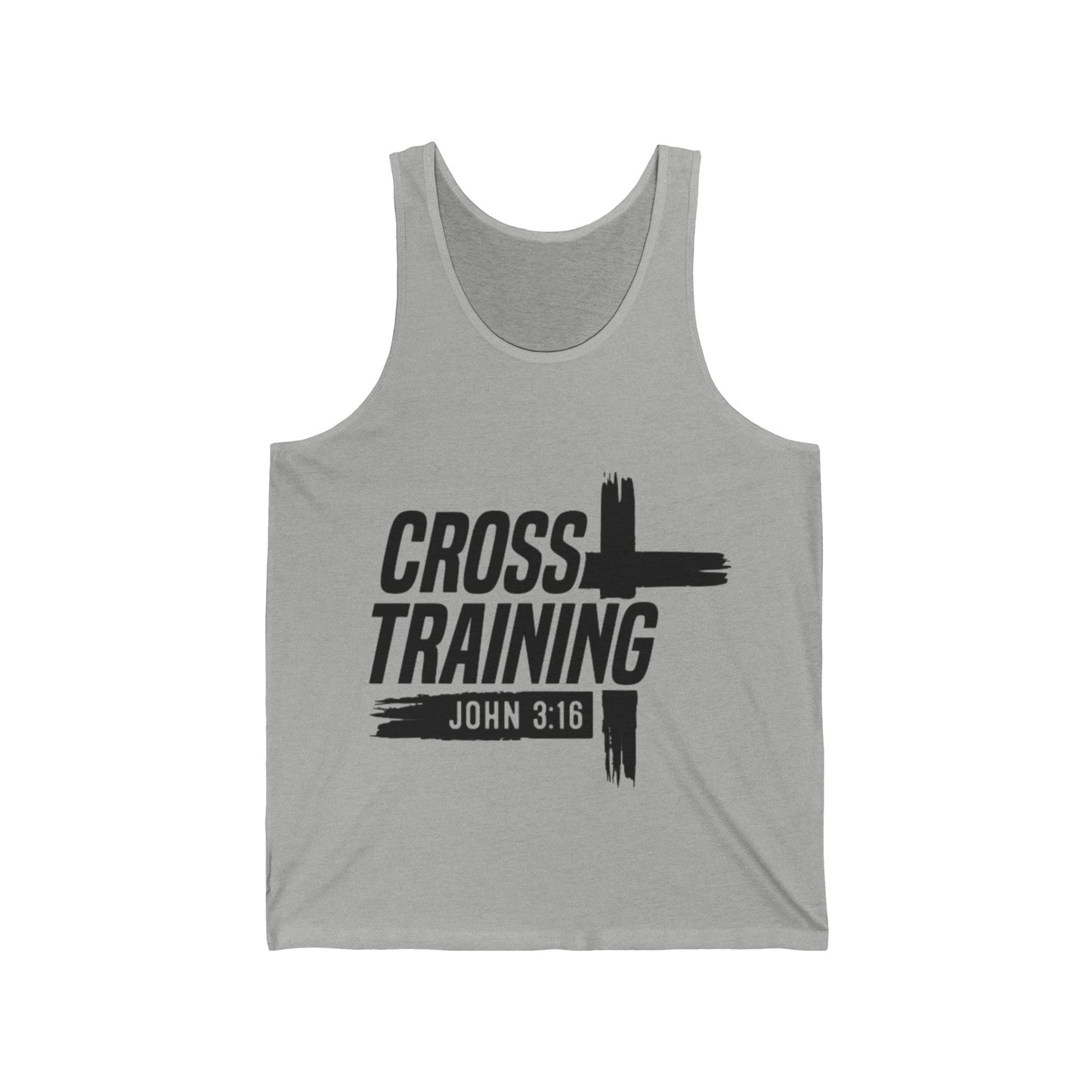 John 3:16 Cross Training Jersey Tank Top | Silent Evangelist