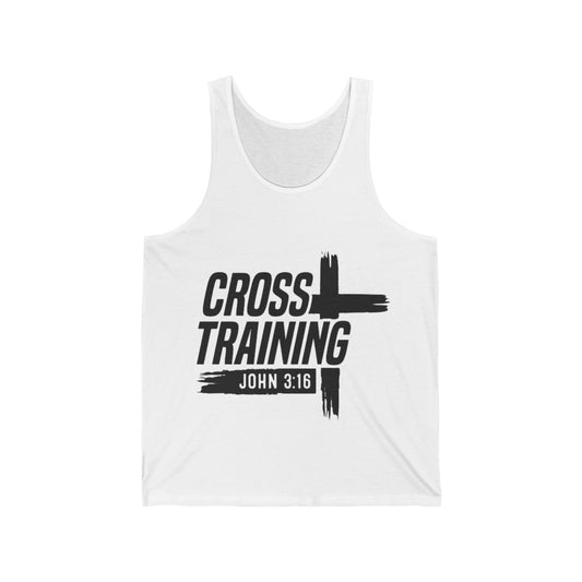 John 3:16 Cross Training Jersey Tank Top | Silent Evangelist