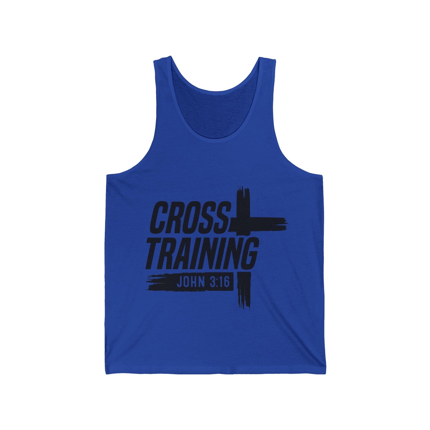 John 3:16 Cross Training Jersey Tank Top | Silent Evangelist