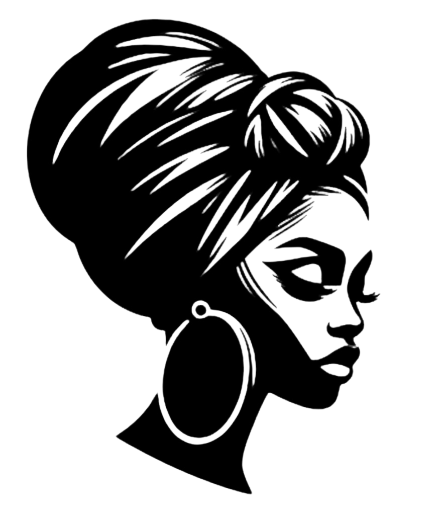 Headwrap Woman with Earrings Greetings Card