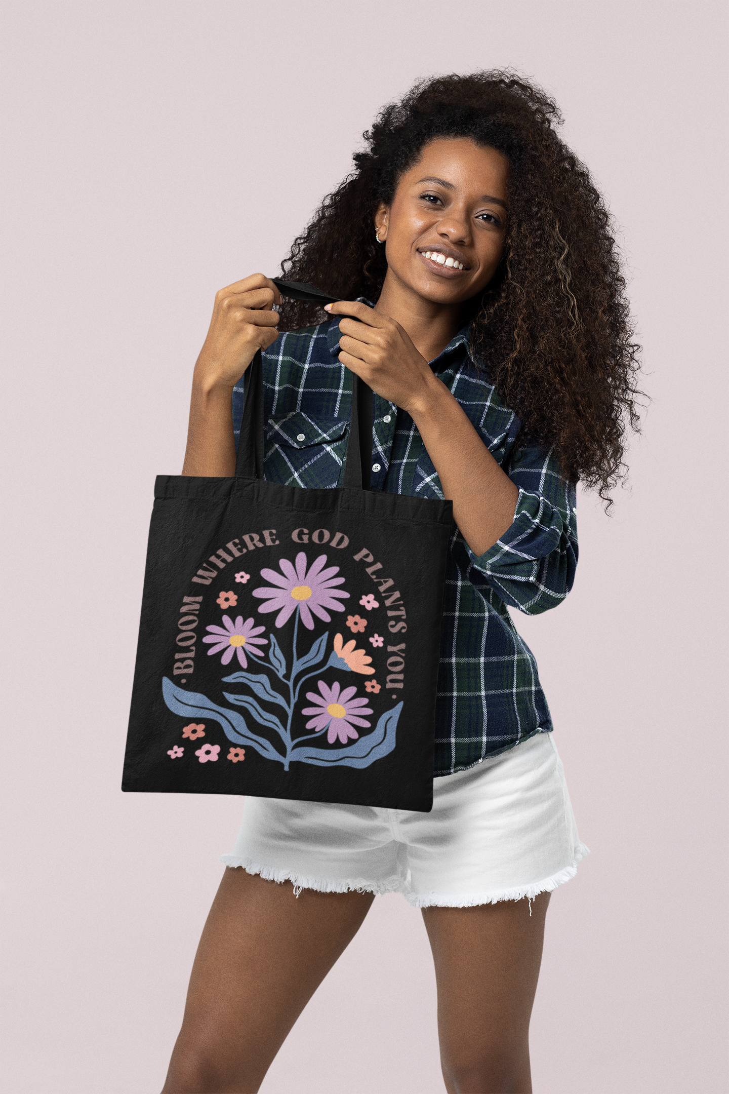 'Bloom Where God Plants You' Eco Tote Bag