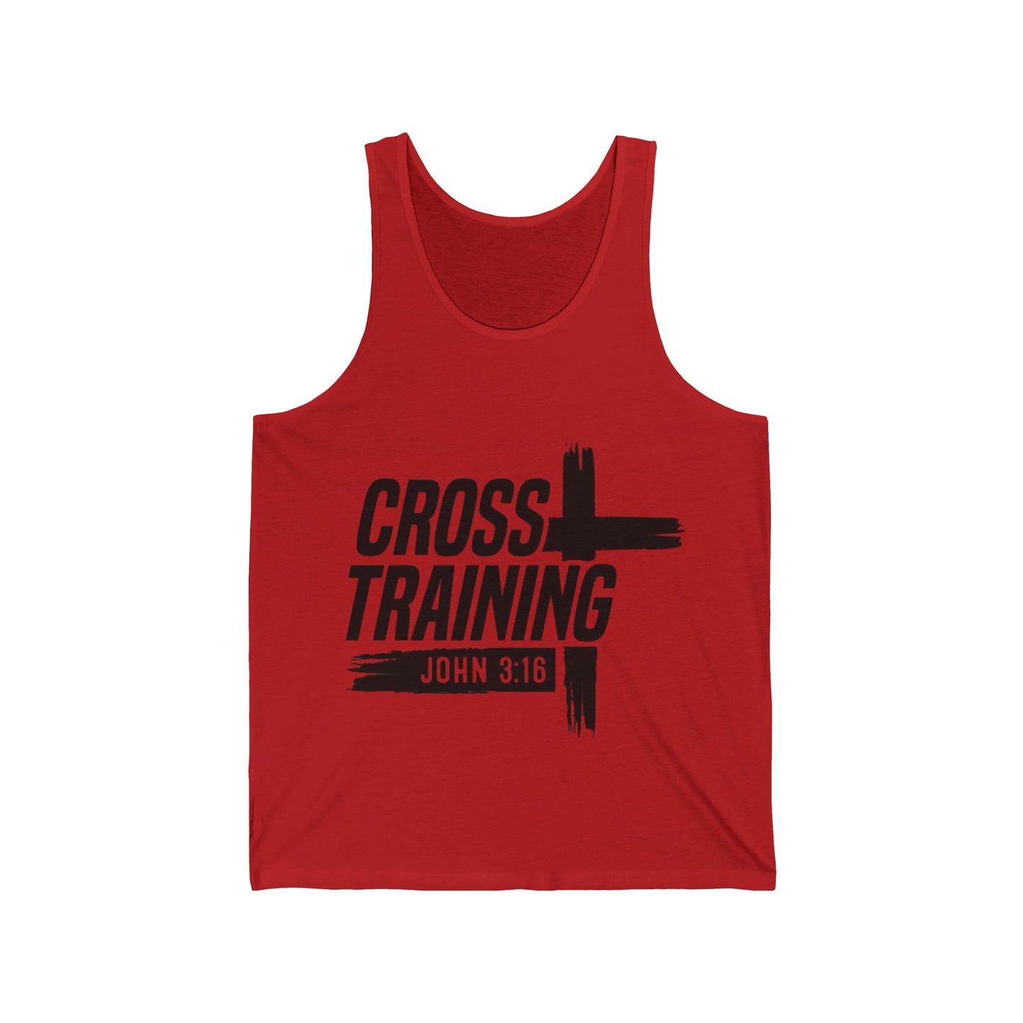 John 3:16 Cross Training Jersey Tank Top | Silent Evangelist