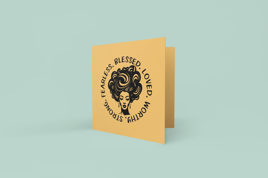 Fearless, Blessed, Loved Greeting Card