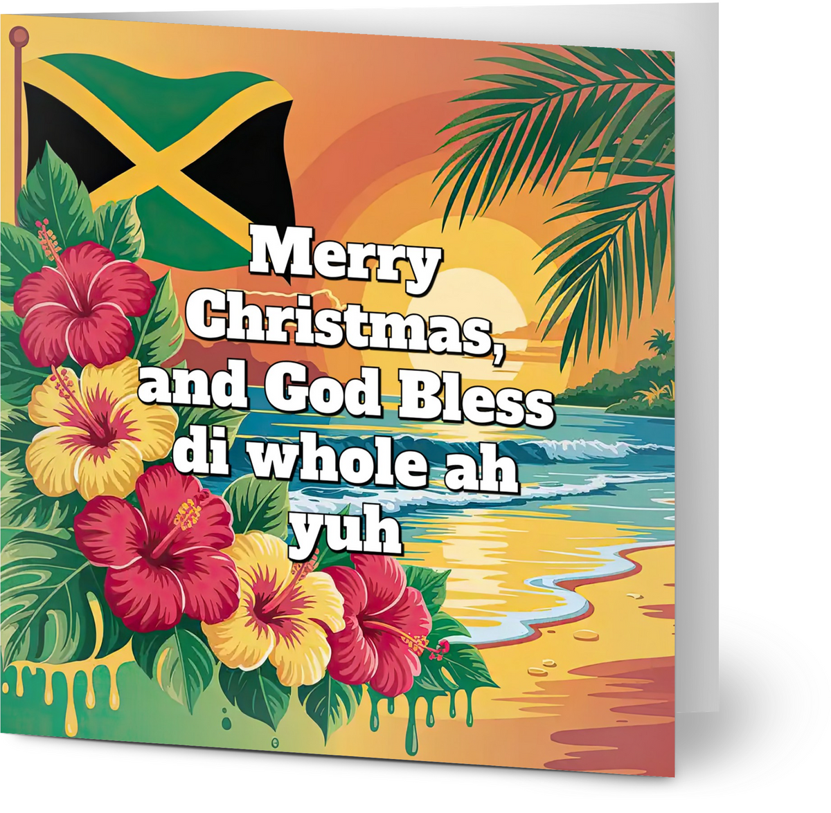 God Bless Di Whole Ah Yuh Christmas Card | Silent Evangelist | Pack of 10