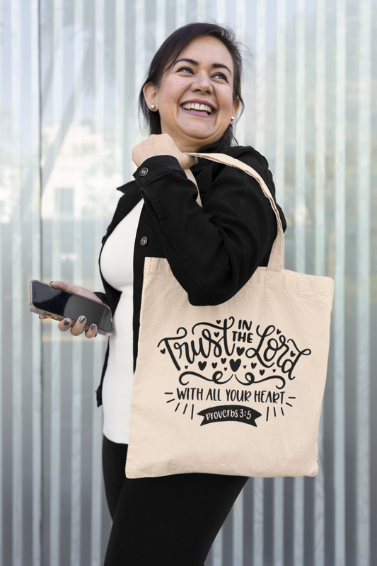 Trust in the Lord with all your heart Canvas Bag