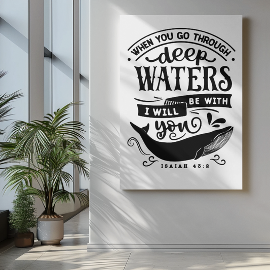 When you Go through Deep Waters Wall Art