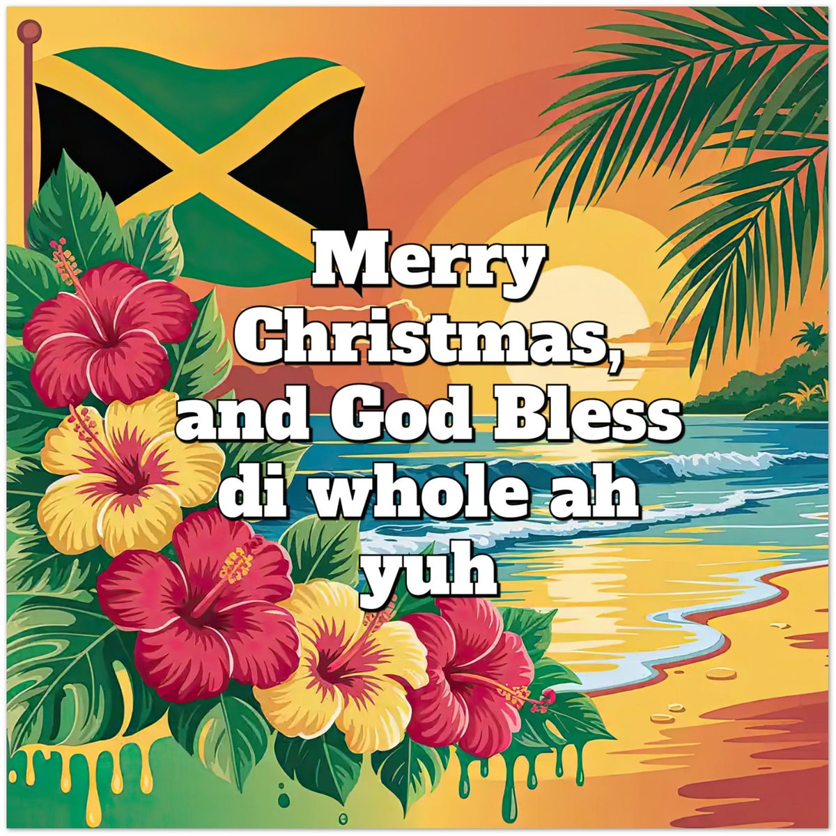 God Bless Di Whole Ah Yuh Christmas Card | Silent Evangelist | Pack of 10